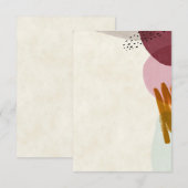 無地の予算 現代風ペイントの結婚式 招待状 (正面/裏面)