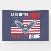 無地の勇敢な鷲の愛国心 横断幕 (横)