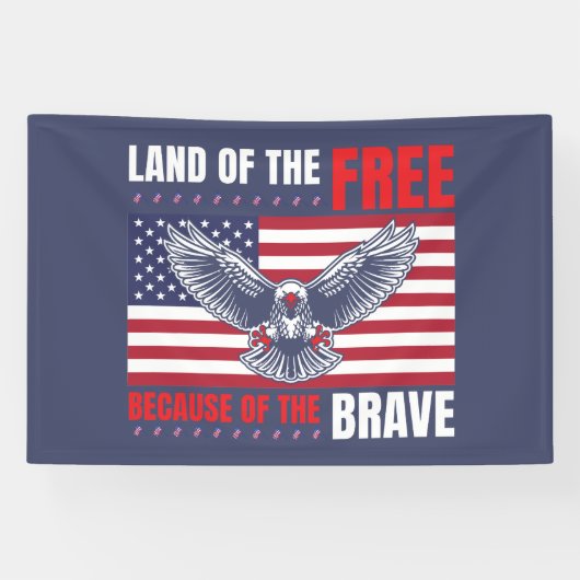 無地の勇敢な鷲の愛国心 横断幕 (横)