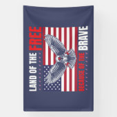 無地の勇敢な鷲の愛国心 横断幕 (縦)