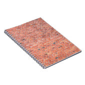 無地の古いオレンジ色の赤いれんがの壁 ノートブック (右側)