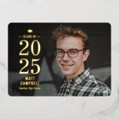 無地の年箔卒業招待状 箔招待状 (正面)