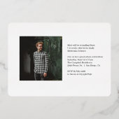 無地の年箔卒業招待状 箔招待状 (裏面)