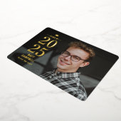 無地の年箔卒業招待状 箔招待状 (回転した状態)