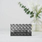 無地の抽象芸術ダイヤモンド金属プレート表面事業 名刺 (スタンド正面)
