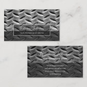 無地の抽象芸術ダイヤモンド金属プレート表面 名刺 (正面/裏面)