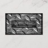 無地の抽象芸術ダイヤモンド金属プレート表面 名刺 (正面)