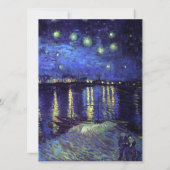 無地の招待状、ゴッホの星月夜 招待状 (裏面)
