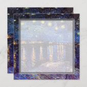 無地の招待状、ゴッホの星月夜 招待状 (正面/裏面)