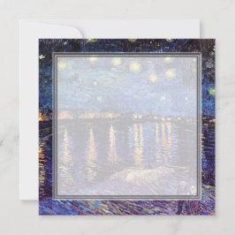 無地の招待状、ゴッホの星月夜 招待状