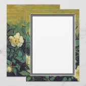 無地の招待状、ヴァン・ゴッホの野生のバラ 招待状 (正面/裏面)