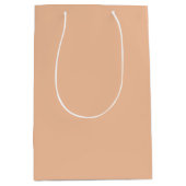 無地の桃パフ抱き枕エレガント：汎用性 ミディアムペーパーバッグ (正面)