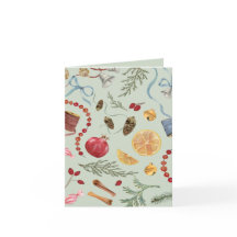 無地の水彩クリスマスカード