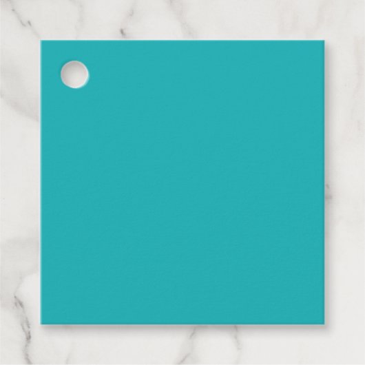 無地の海青ティール(緑がかった色) フェイバータグ (正面)