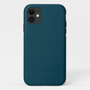 無地の深いティール（緑がかった色）青 iPhone 11 ケース