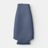 無地の深いブルーカラーのパーソナライズボトルクール ボトルクーラー (正面)