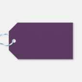 無地の深い紫色モダン色 ギフトタグ (裏面横)