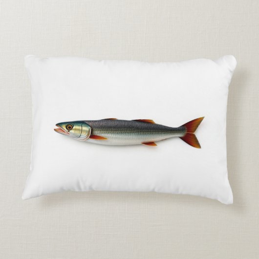 無地の白い背景のスヌーク魚 アクセントクッション (裏面)
