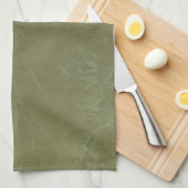 無地の緑 キッチンタオル (四つ折り)