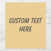 無地の色のプレーン淡い色のヴィンテージ ワインラベル (シングルラベル)