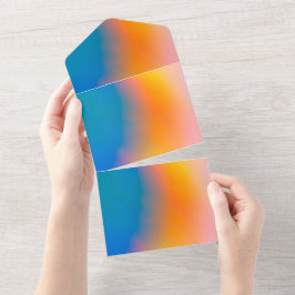 無地の色の招待状 発表 カード