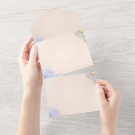 無地の色の招待状 発表 カード