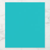 無地の色平明ターコイズ ワインラベル (シングルラベル)