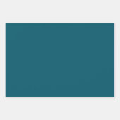 無地の色無地ティール（緑がかった色）孔雀 ラッピングペーパーシート (正面3)