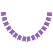 無地の色無彩虹彩柔らかい紫 バンティングフラッグ (全)