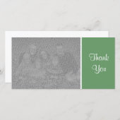 無地の色 – ありがとう – アーミーグリーン サンキューカード (正面/裏面)