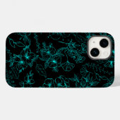 無地の花パターン01.bブラックBG Case-Mate iPhoneケース (裏面 (横))