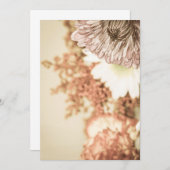 無地の花柄招待状 招待状 (正面/裏面)