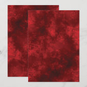 無地の赤いオリジナル招待状を作成 招待状 (正面/裏面)