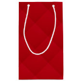 無地の赤い色 スモールペーパーバッグ (裏面)