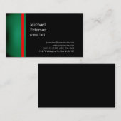 無地の赤い黒のコンサルタントの名刺 名刺 (正面/裏面)