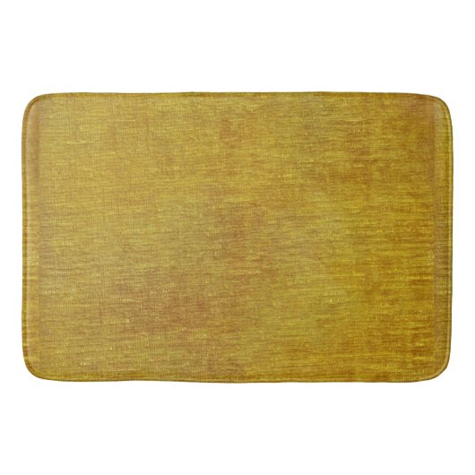無地の金ゴールドカラホームデコーテクスチャアクセント バスマット (正面)