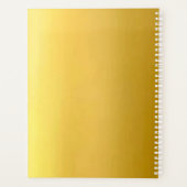 無地の金ゴールドスパイラルノート プランナー手帳 (裏面)