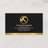 無地の金ゴールド処理建築ツールビルダ 名刺 (裏面)