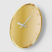 無地の金ゴールド ラージ壁時計 (傾斜)