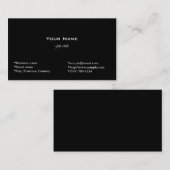無地の黒い名刺 名刺 (正面/裏面)