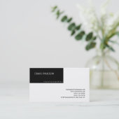 無地の黒い白の写真撮影名刺 名刺 (スタンド正面)