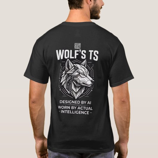 無地の黒いTシャツ Tシャツ (裏面)