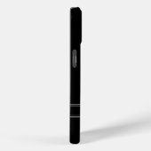 無地の黒一文字 Case-Mate iPhoneケース (裏面 / 右)