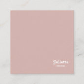 無地の「ほこりっぽい赤面」 スクエア名刺 (正面)