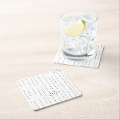 無地の，オニキス紙コースター スクエアペーパーコースター (インサイチュ)