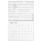 無地の，オニキス カレンダー (2月 2027)