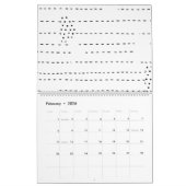 無地の，オニキス カレンダー (2月 2026)