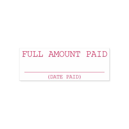 無地の「全額を支払う」ゴム印 セルフインキングスタンプ (デザイン)