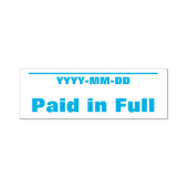 無地の「全額を支払う」ゴム印 セルフインキングスタンプ (デザイン)