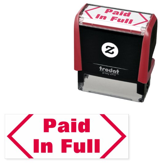 無地の「全額を支払う」ゴム印 セルフインキングスタンプ (インサイチュ)